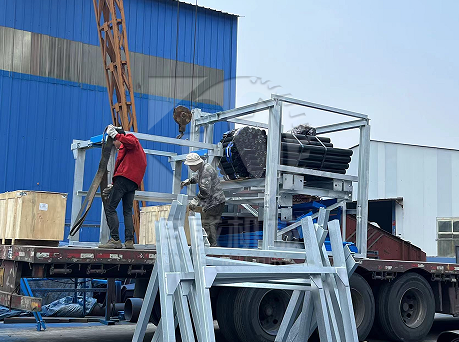 湖北宜昌平皮帶機發貨現場